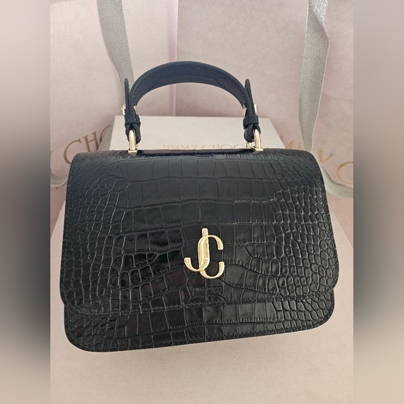 JIMMY CHOO JC TOP Handle Black - Picture 1 of 5